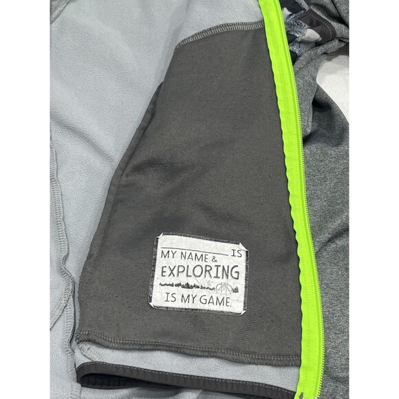 The North Face Boys Zip up Light Weight Jacket Hoodie Size XL 18/20 Gray Camo - Picture 5 of 5